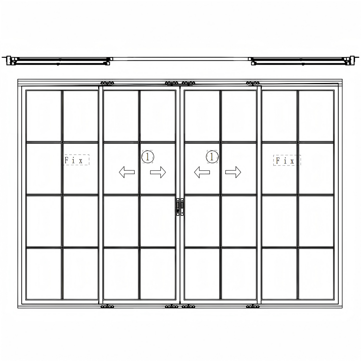 Breeze 8 - Sliding Square-Middle Opening