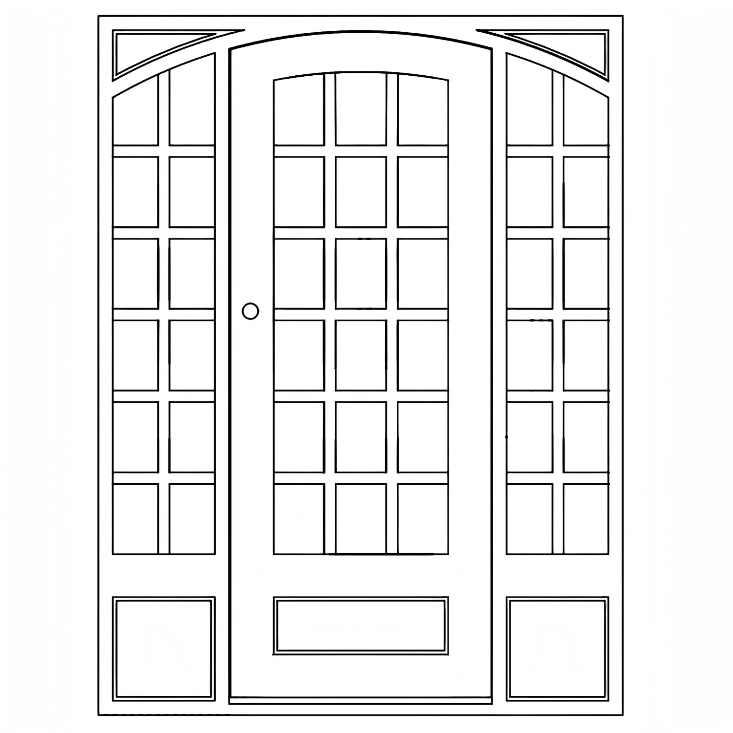 Iron 18 Sidelights - Single Square