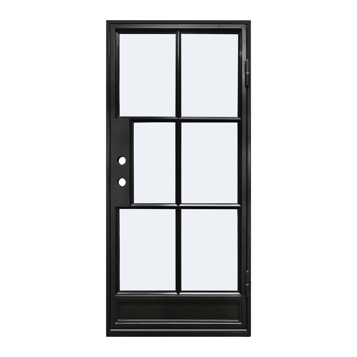 Lion Iron Door Steel French Single door-6 Lite with Kickplate