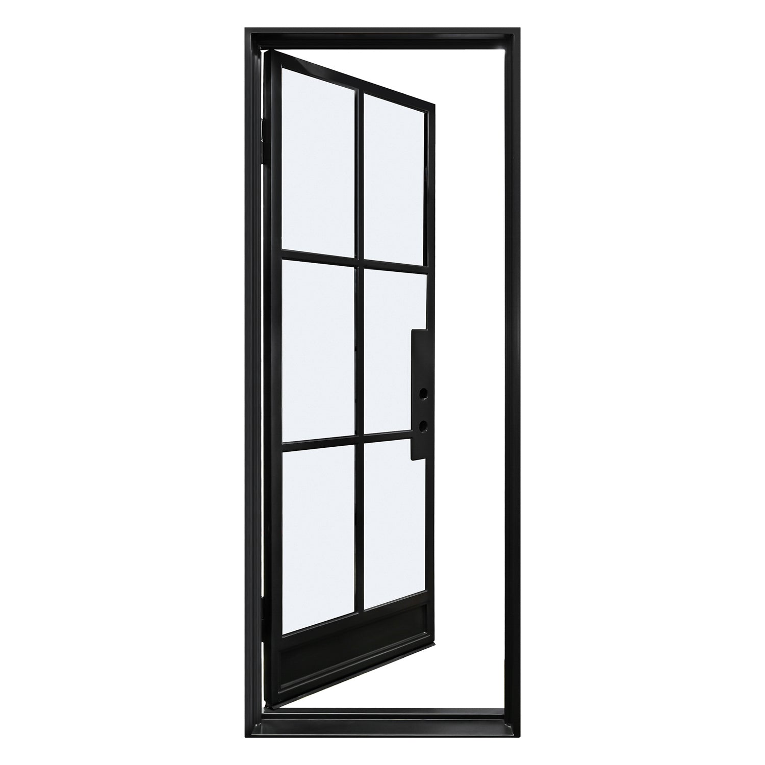 Steel French Single door-6 Lite with Kickplate