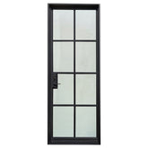 Lion Iron Door Steel French Single Door-8 Lites