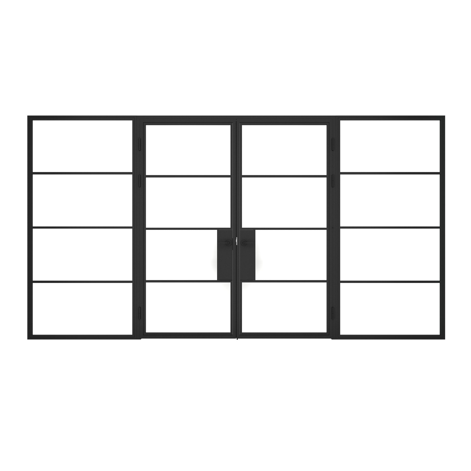 Interior 4 lite double with sidelights
