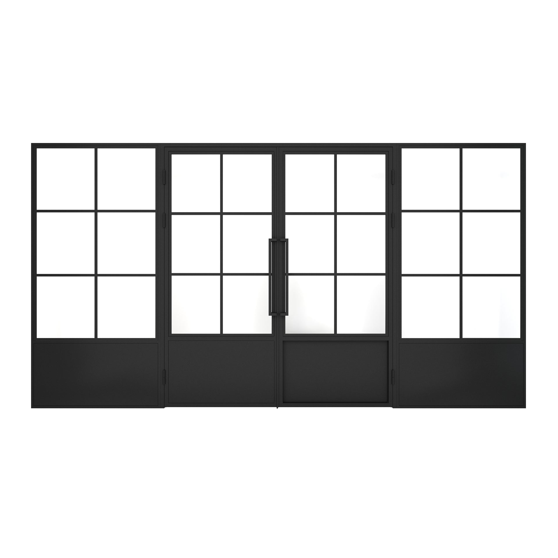 Custom Order - Interior 6 Lite Double with Sidelights & Kickplate