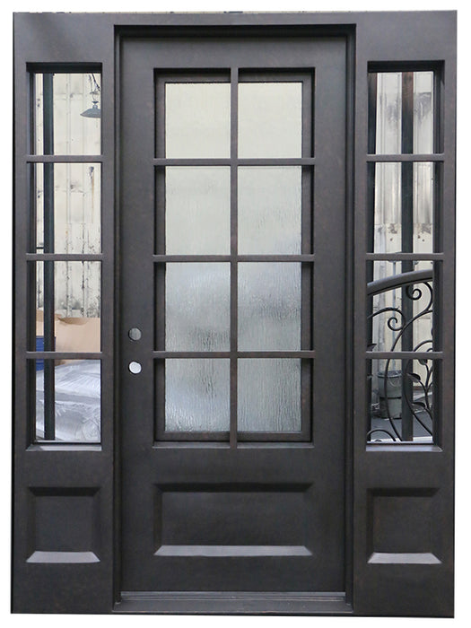 Iron Single Door w/Sidelites (V24)