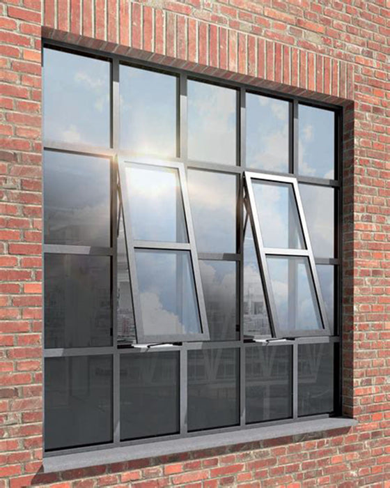 French Steel 20-Lite Awning Windows (V7)