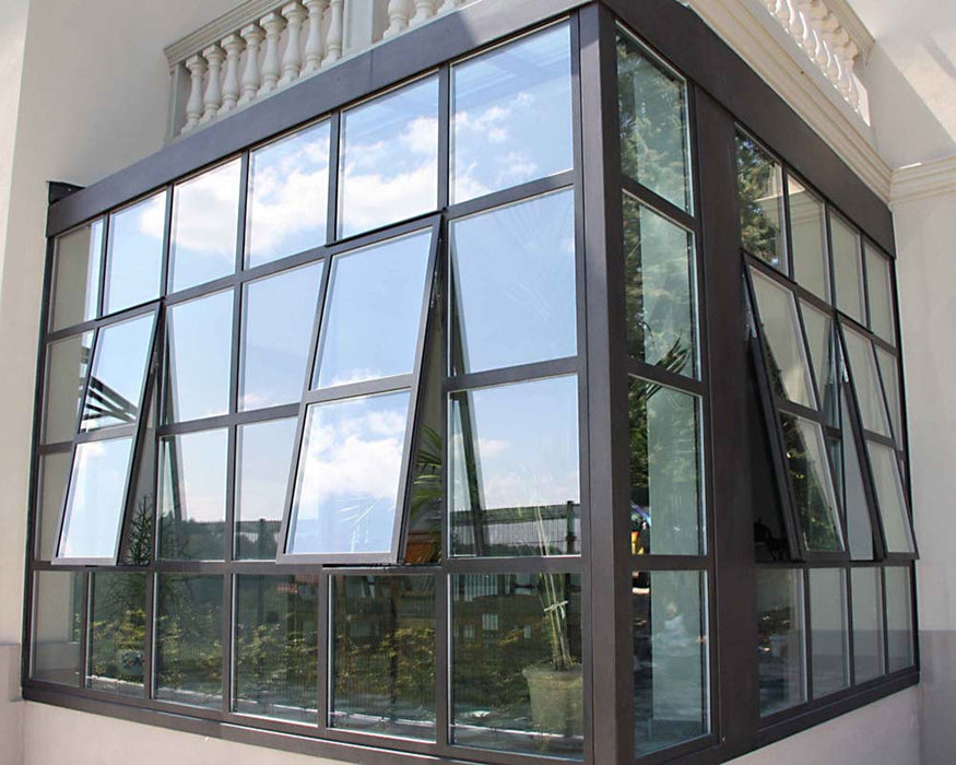 French Steel 24-Lite w/Awning Windows (V13)