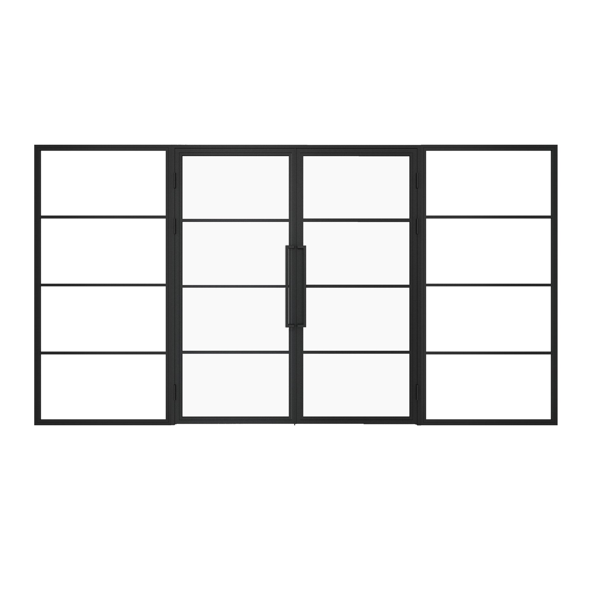 Interior 4 lite double with sidelights
