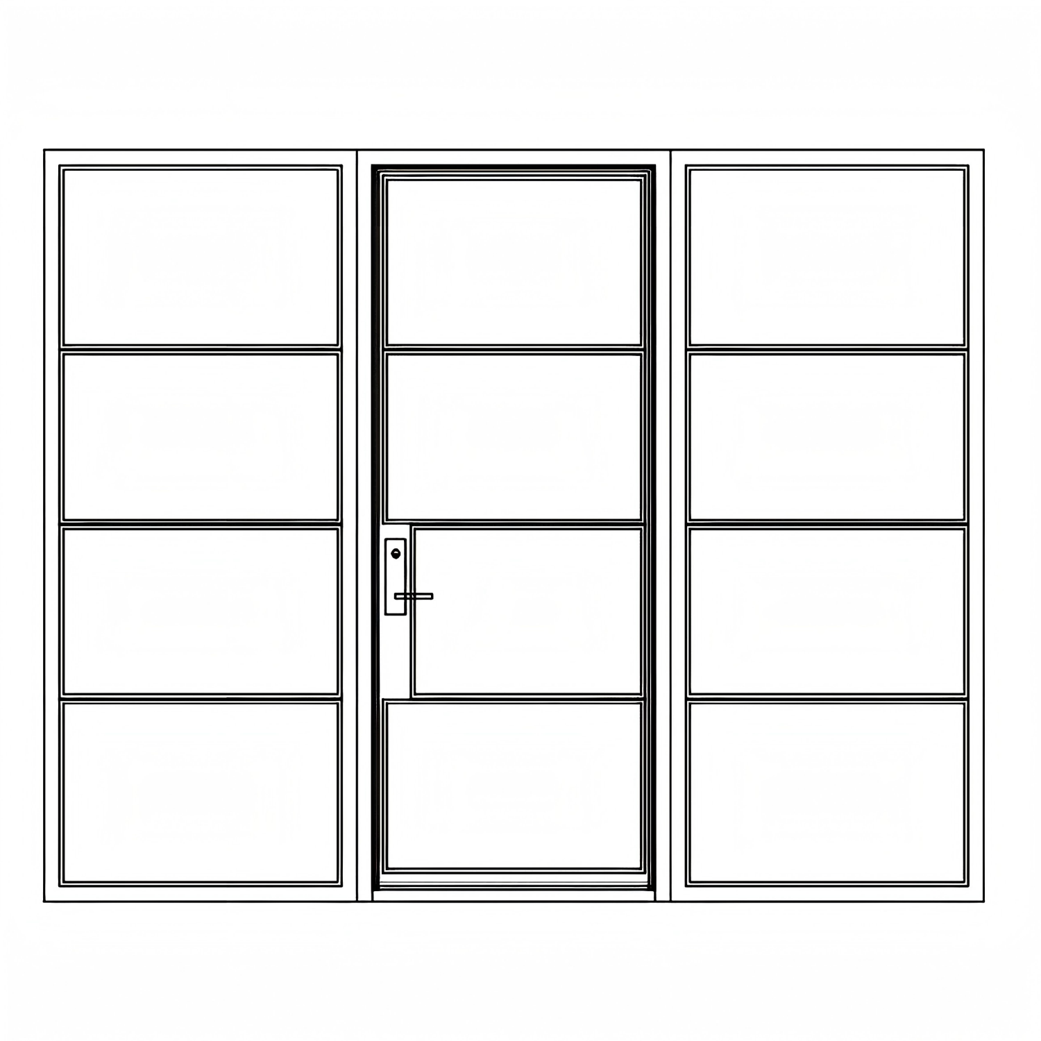 Custom Order - Breeze 4 Sidelights - Single Square