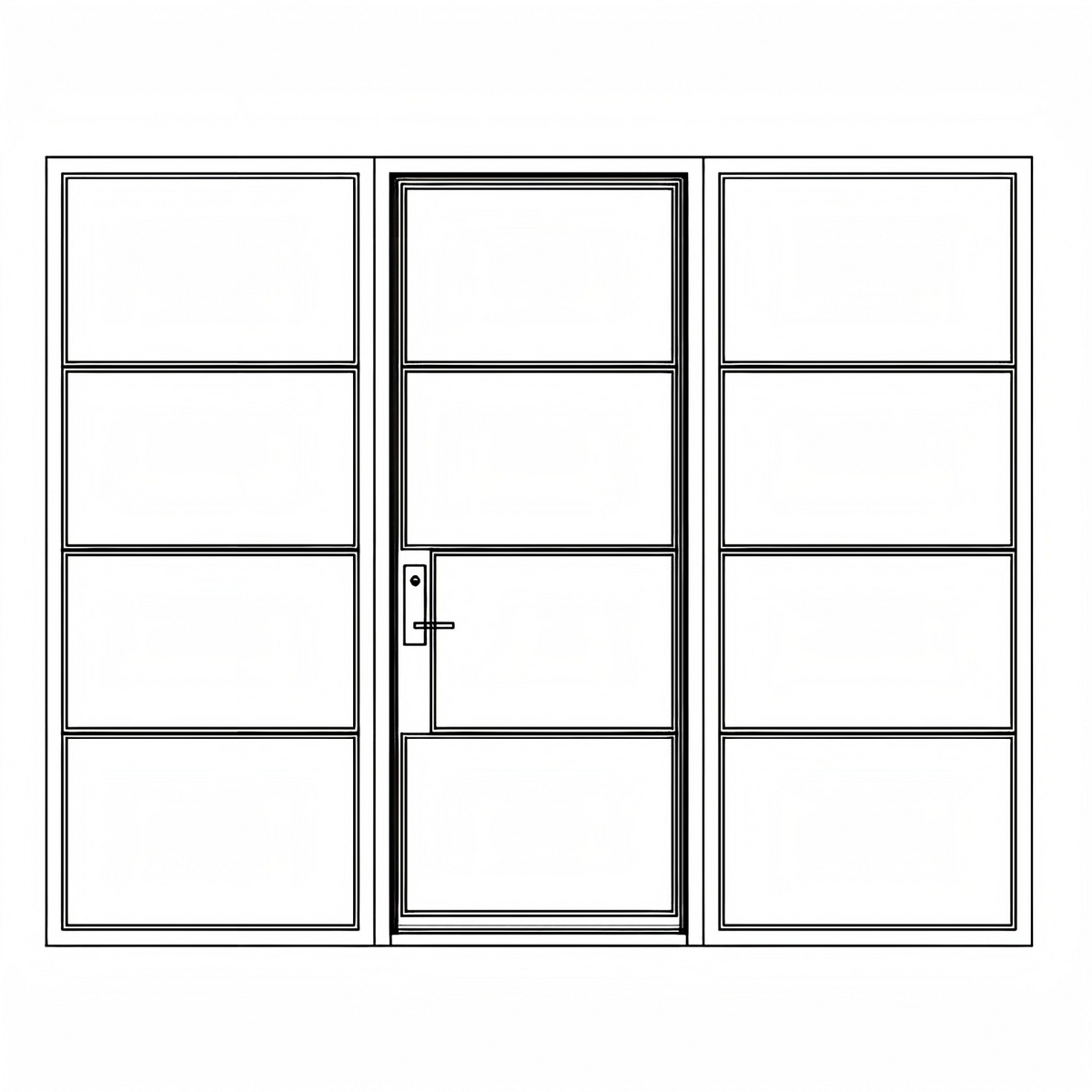 Breeze 4 Sidelights - Single Square