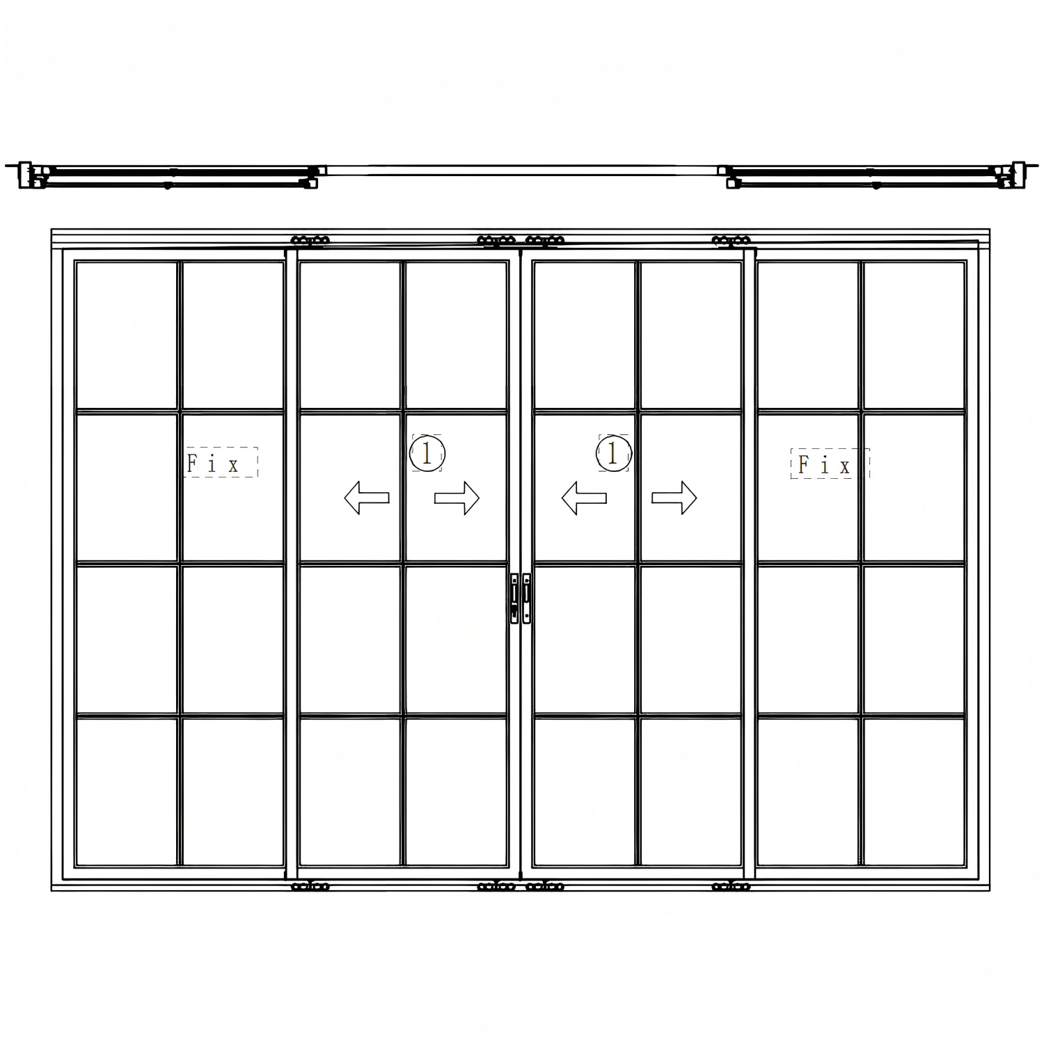 Breeze 8 - Sliding Square-Middle Opening