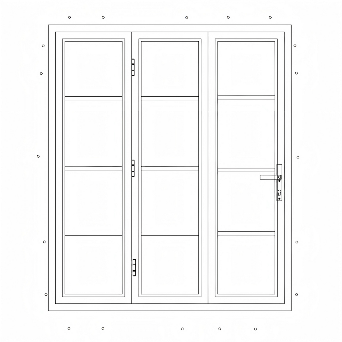 H#21 - Aluminum Bifold door - Thermal Broken