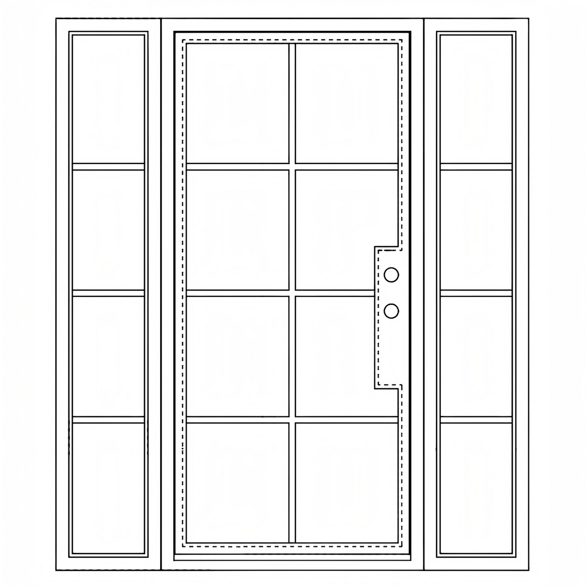 Breeze 8 Sidelights - Single Square
