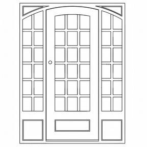 Iron 18 Sidelights - Single Square