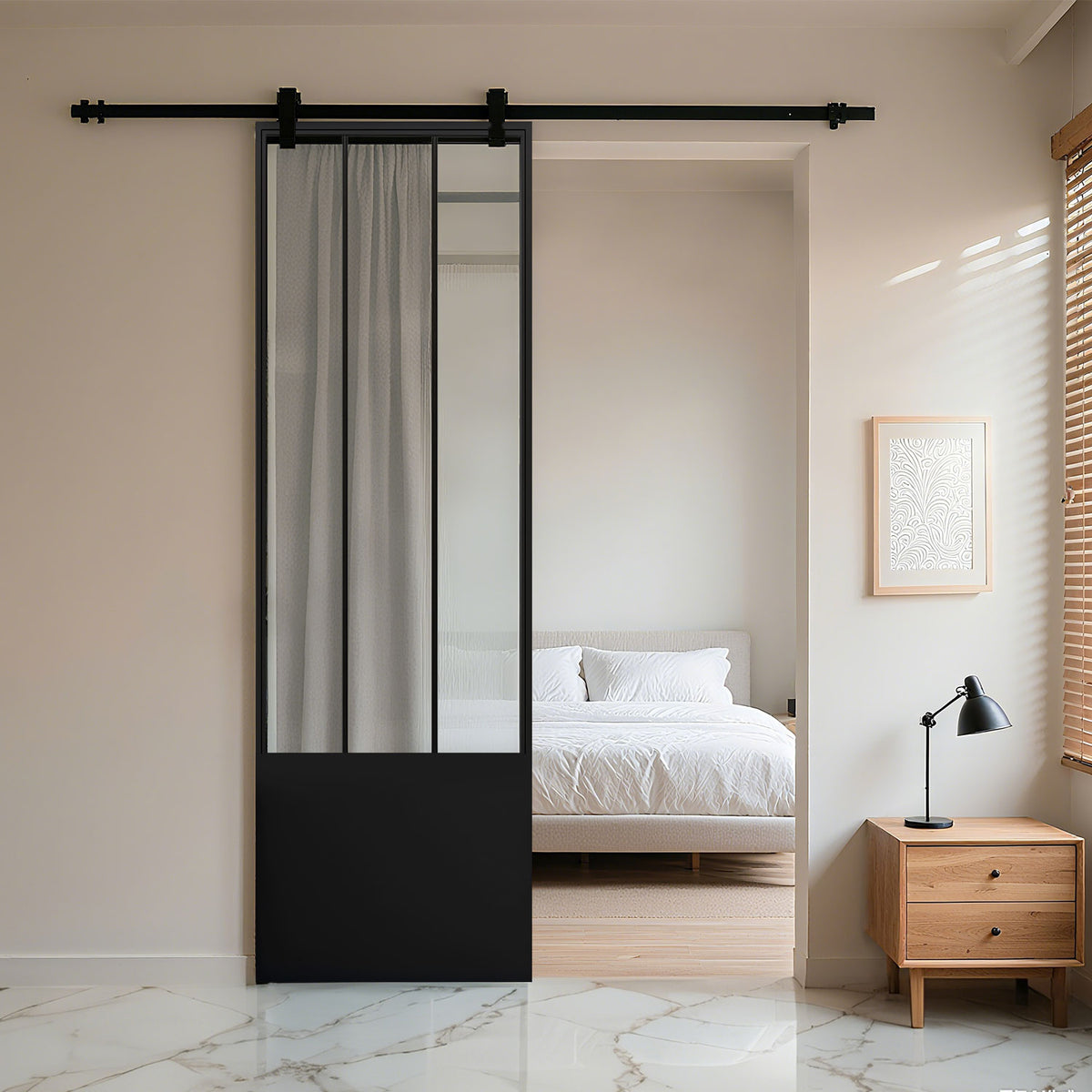 Barn door - 3 lite with kickplate
