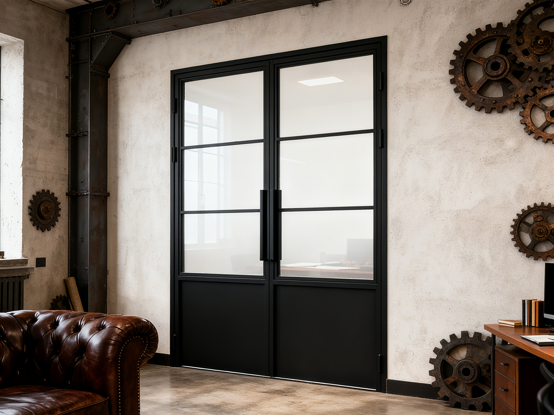 Interior 3 lite double with kickplate