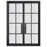 Lion Iron Door Steel French Double Door 8-Lites