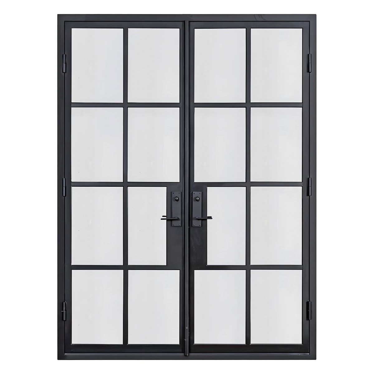 Lion Iron Door Steel French Double Door 8-Lites