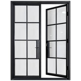 Lion Iron Door Steel French Double Door 8-Lites