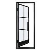Steel French Single door-6 Lite with Kickplate