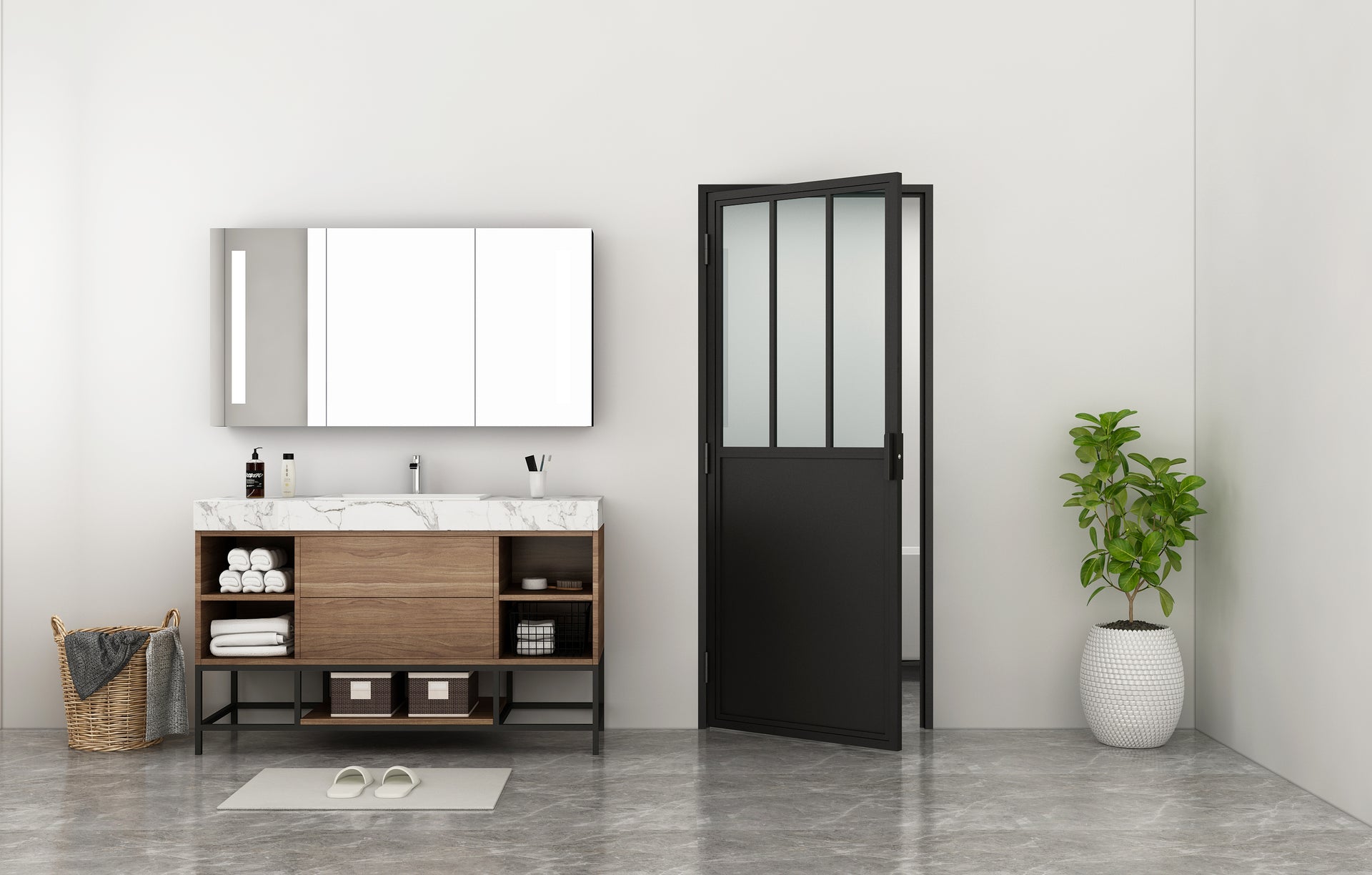 Interior 3 lite single with kickplate