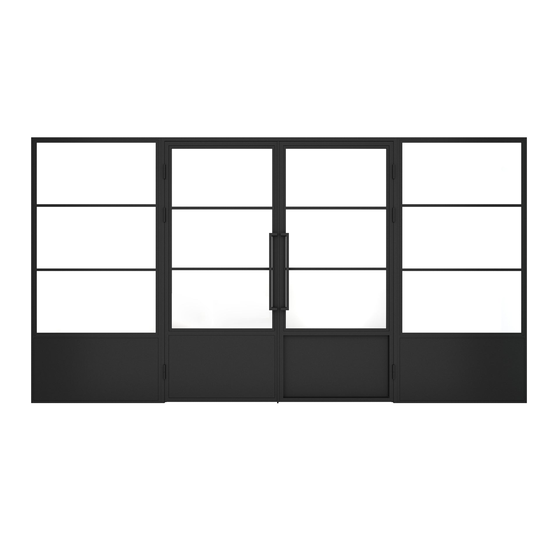 Interior 3 lite double with sidelights & kickplate