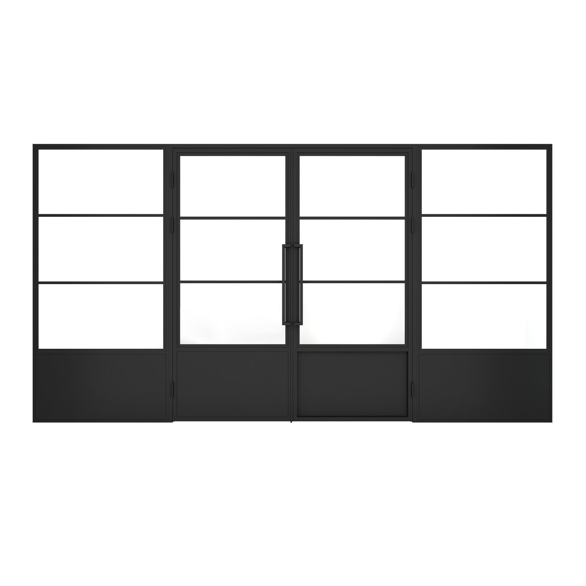 Interior 3 lite double with sidelights & kickplate