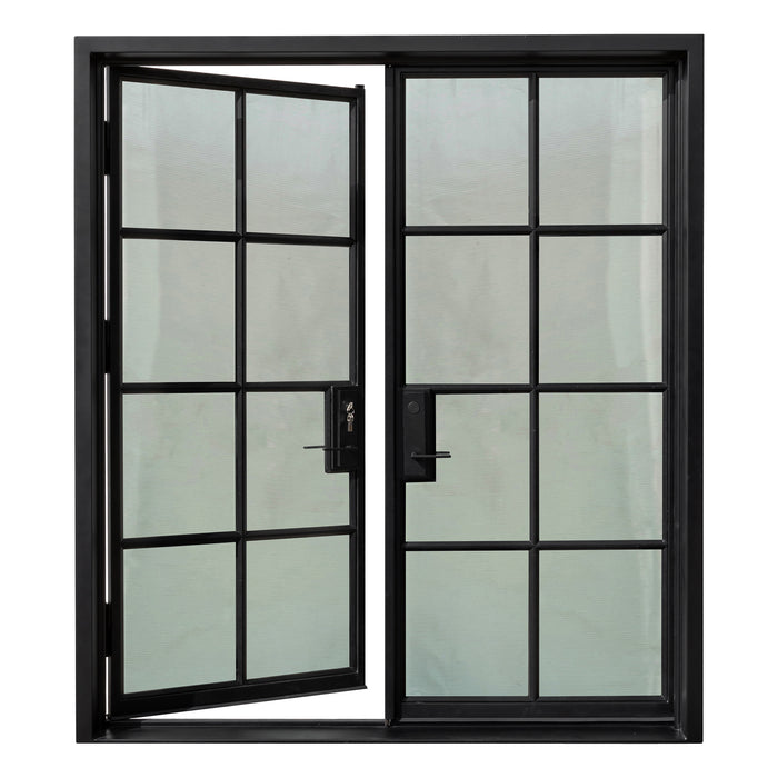 French Steel Double Door 8-Lites