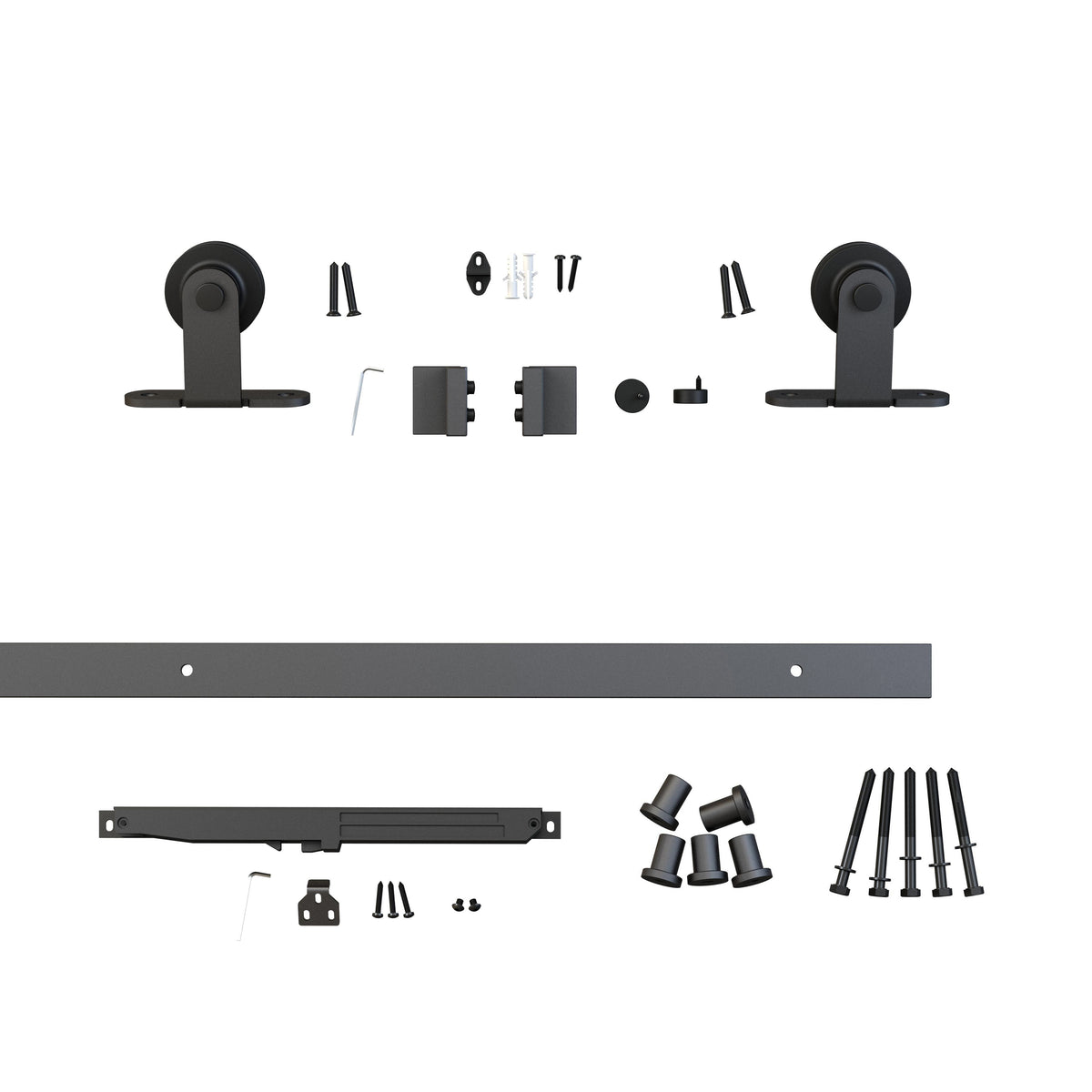 Lion Iron Doors 8-Lite Sliding Barn Door (V9)