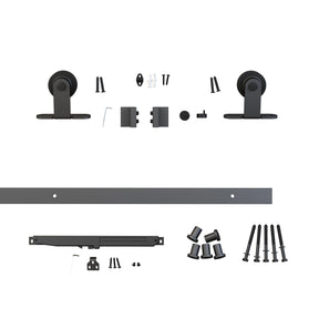 Lion Iron Doors 3-Lites Sliding Barn Door with Kickplate (V6)