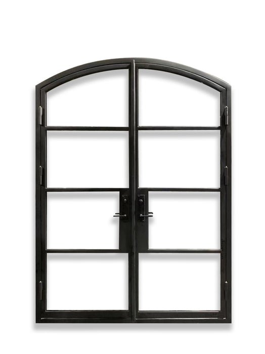 French Steel Door 4-Lites W/ Arch