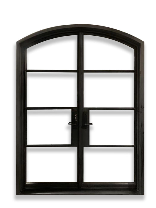 French Steel Door 4-Lites W/ Arch