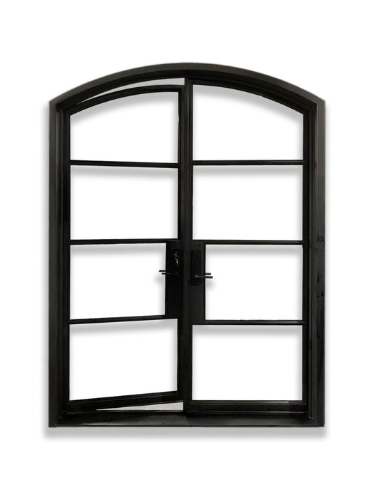 French Steel Door 4-Lites W/ Arch