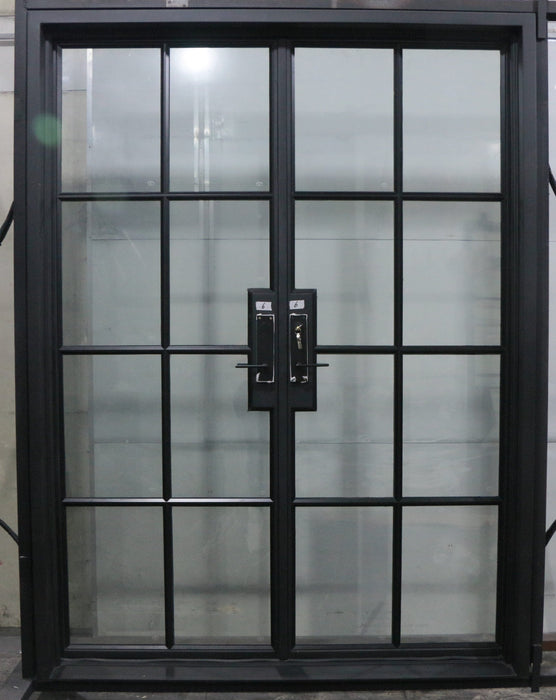 French steel doors -8 lite  front view
