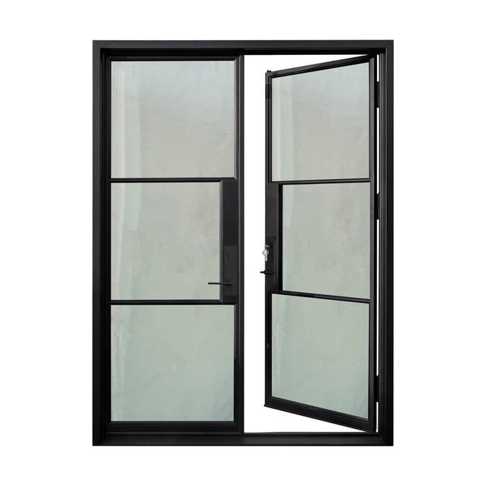 French Steel Double Door-3 Lite