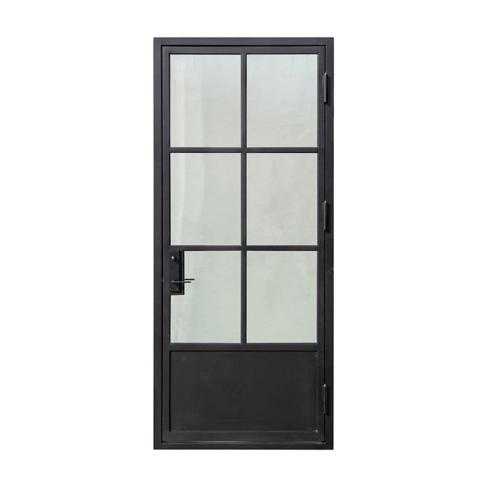 French Steel Single door-6 Lite with Kickplate