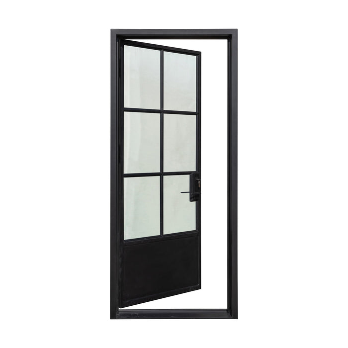 French Steel Single door-6 Lite with Kickplate